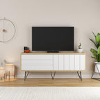 Decortieliving - Picadilly Modern TV Stand Multimedia Centre With Storage Cabinet 139cm