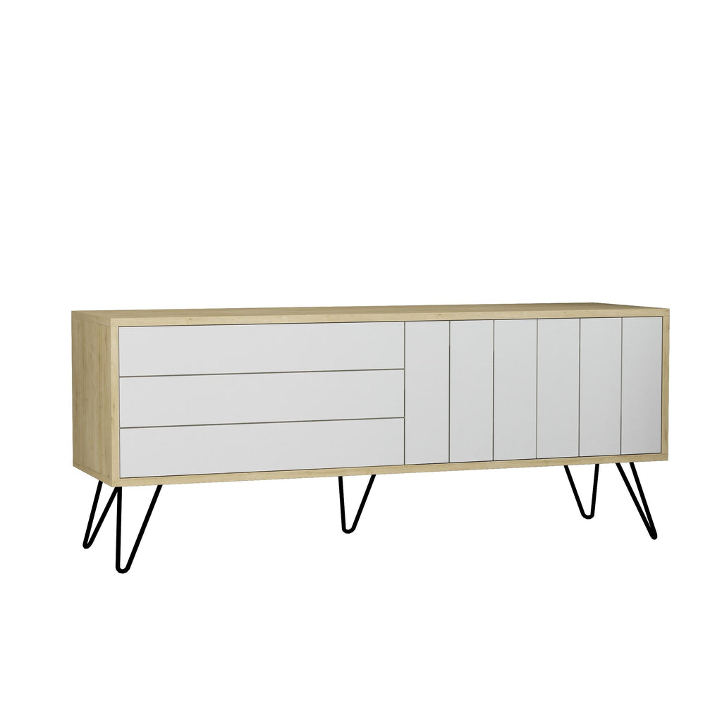Decortieliving - Picadilly Modern TV Stand Multimedia Centre With Storage Cabinet 139cm