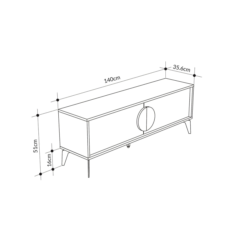 Meuble TV moderne Gora 140 cm