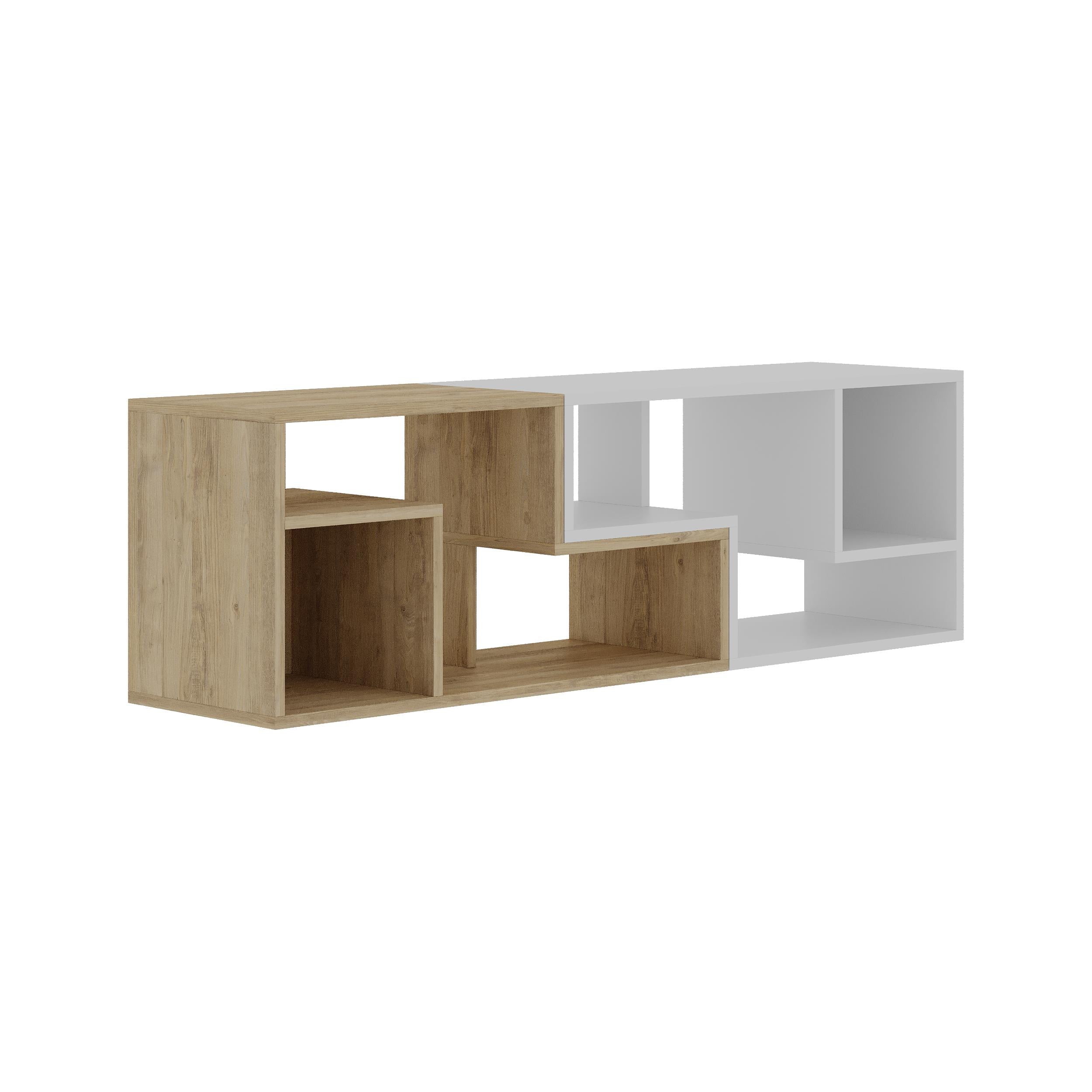 Meuble TV d'angle Glis – Meuble TV moderne avec étagères réglables