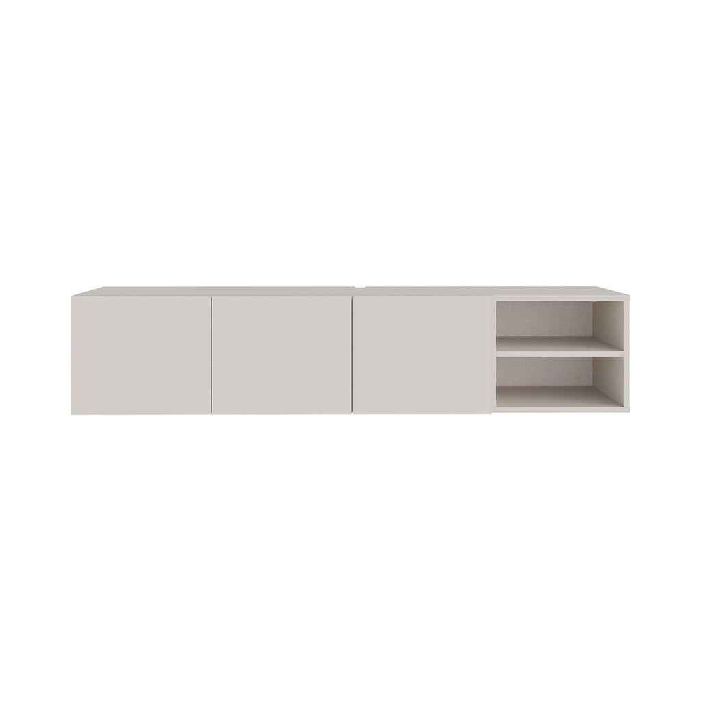 Meuble TV Conrad – 180 cm – 3 portes à fermeture amortie, centre de divertissement mural