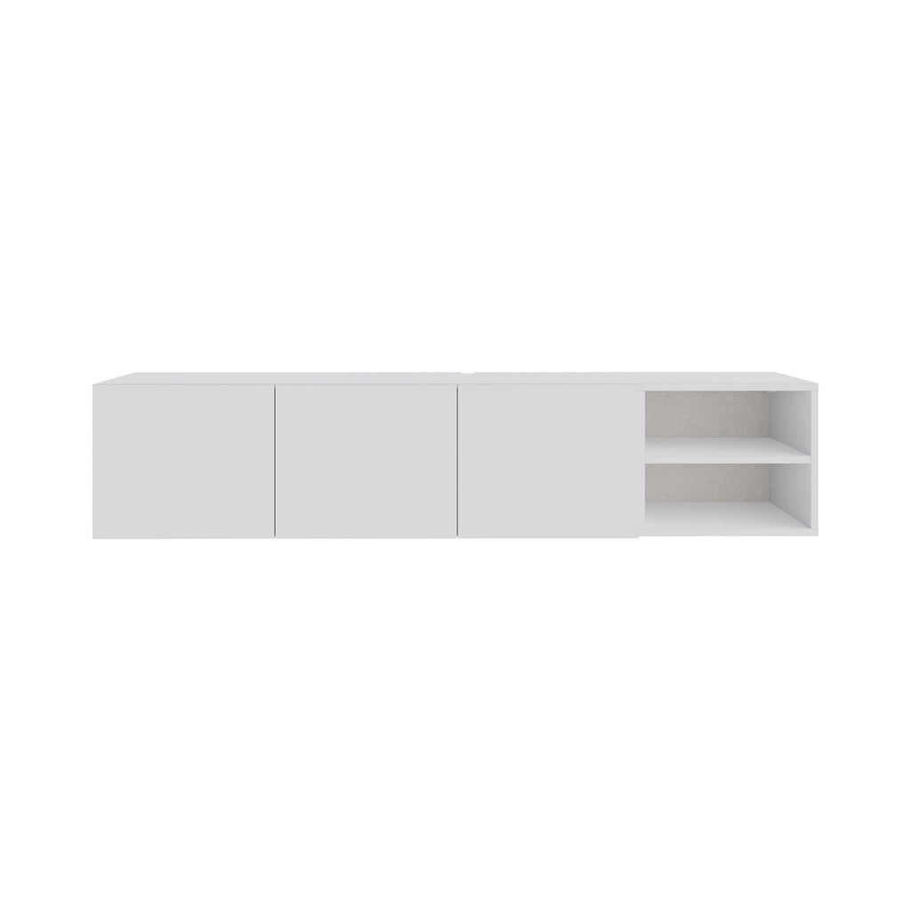 Meuble TV Conrad – 180 cm – 3 portes à fermeture amortie, centre de divertissement mural