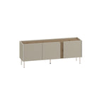 Decortieliving - Norm TV Unit 3 Doors Natural Oak-Sandstone 140 cm