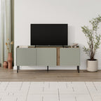 Decortieliving - Norm TV Unit 3 Doors Natural Oak-Sandstone 140 cm