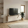 Meuble TV moderne Vesco avec 3 portes de rangement 150cm