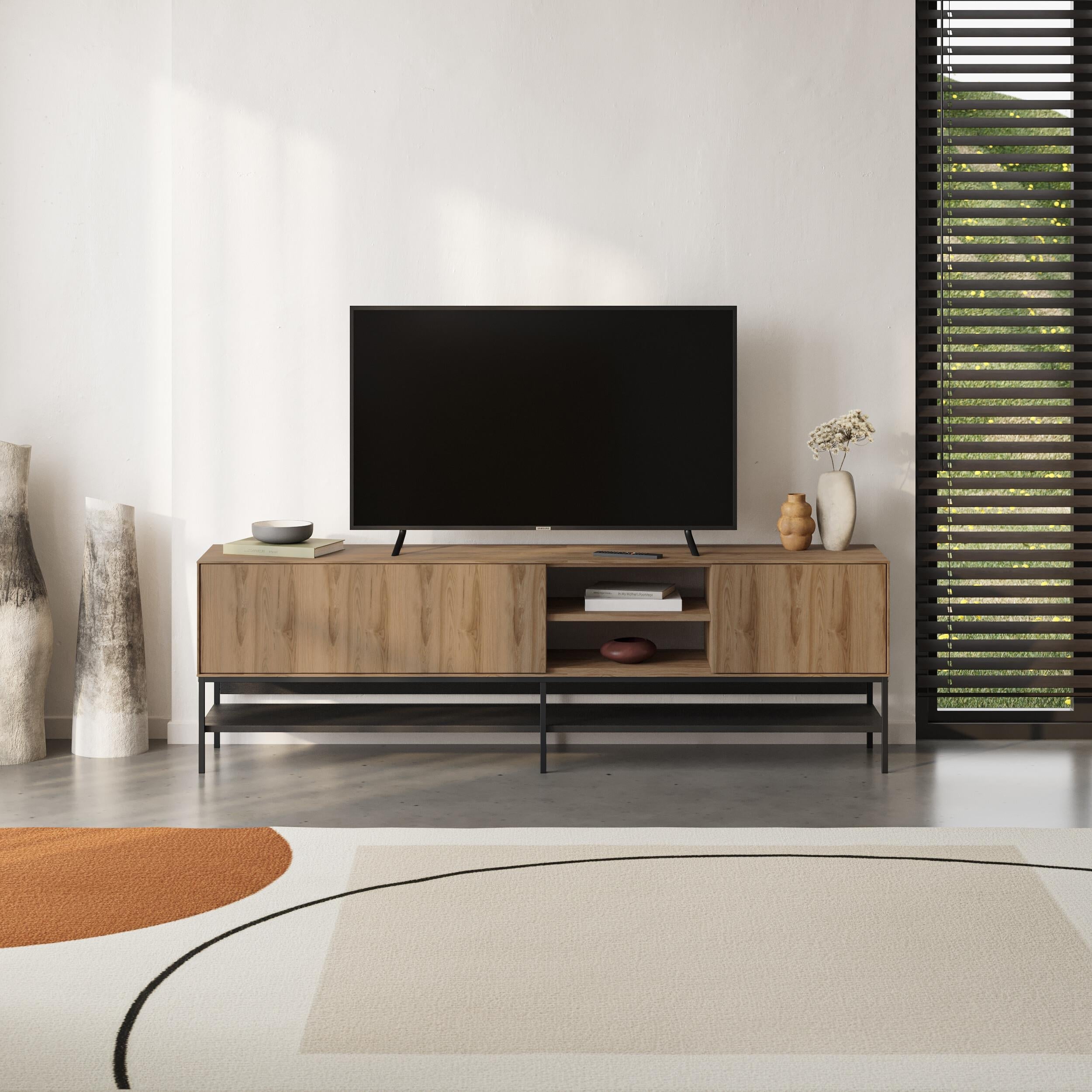 Meuble TV Amira – Meuble TV moderne avec rangement – Plusieurs coloris