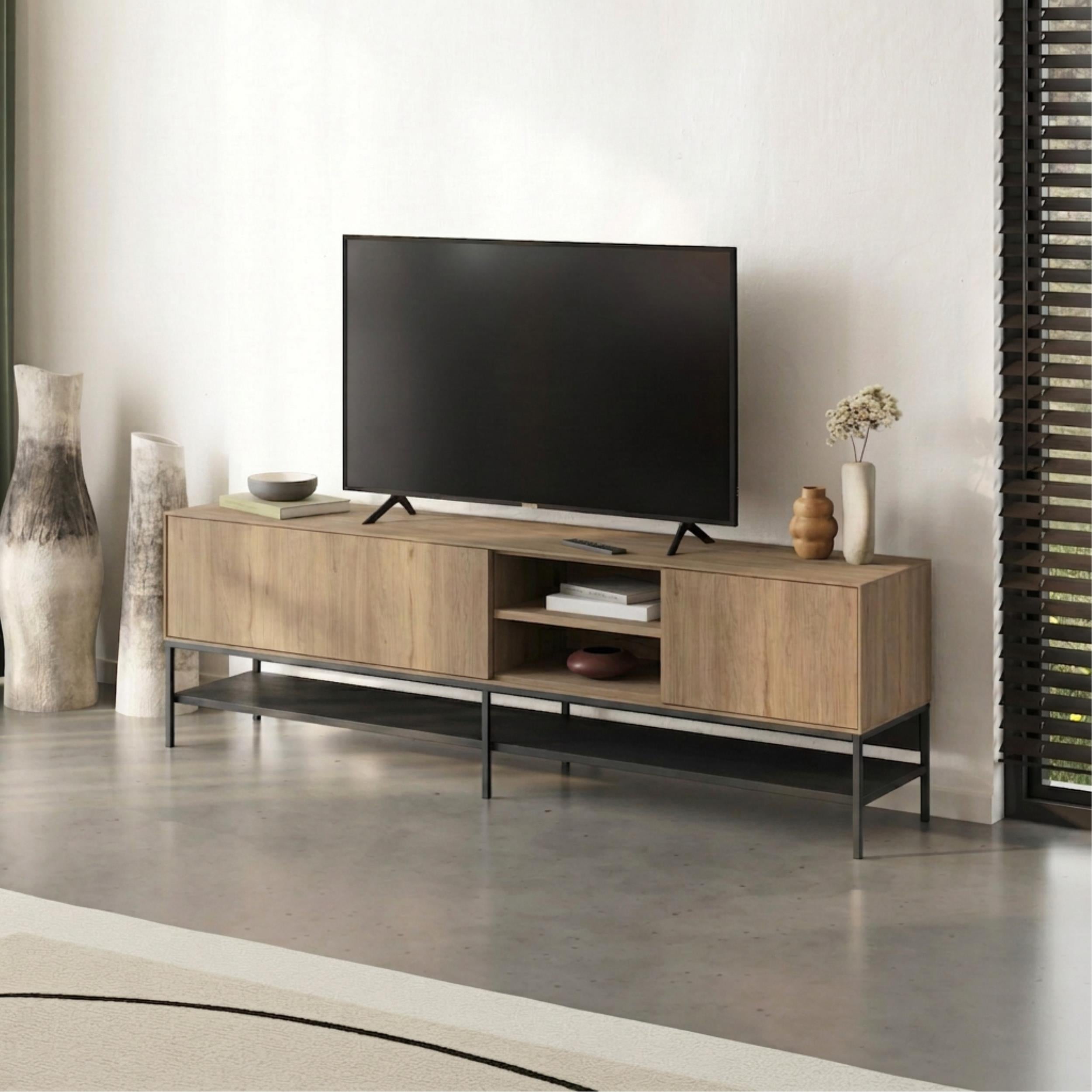 Meuble TV Amira – Meuble TV moderne avec rangement – Plusieurs coloris