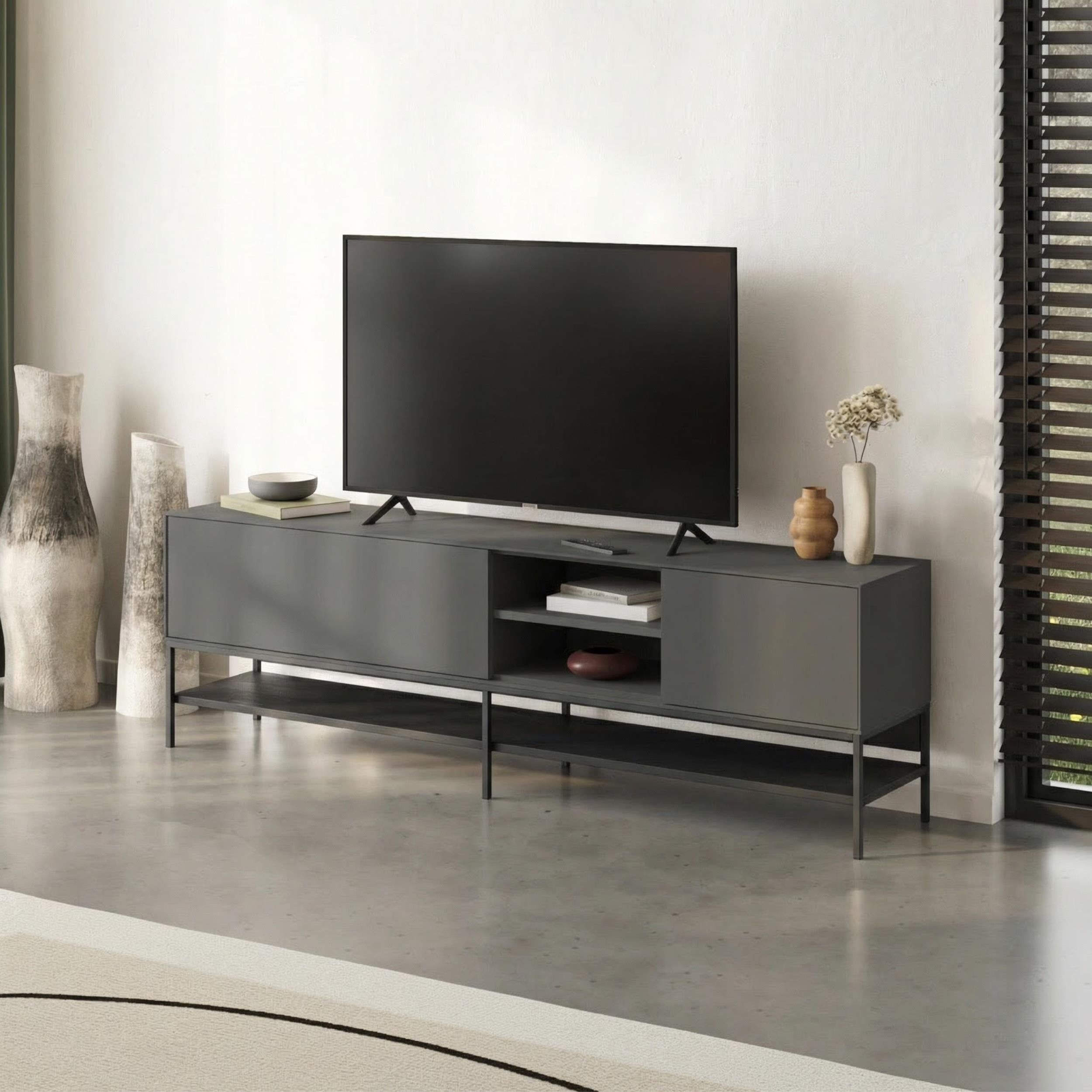 Meuble TV Amira – Meuble TV moderne avec rangement – Plusieurs coloris