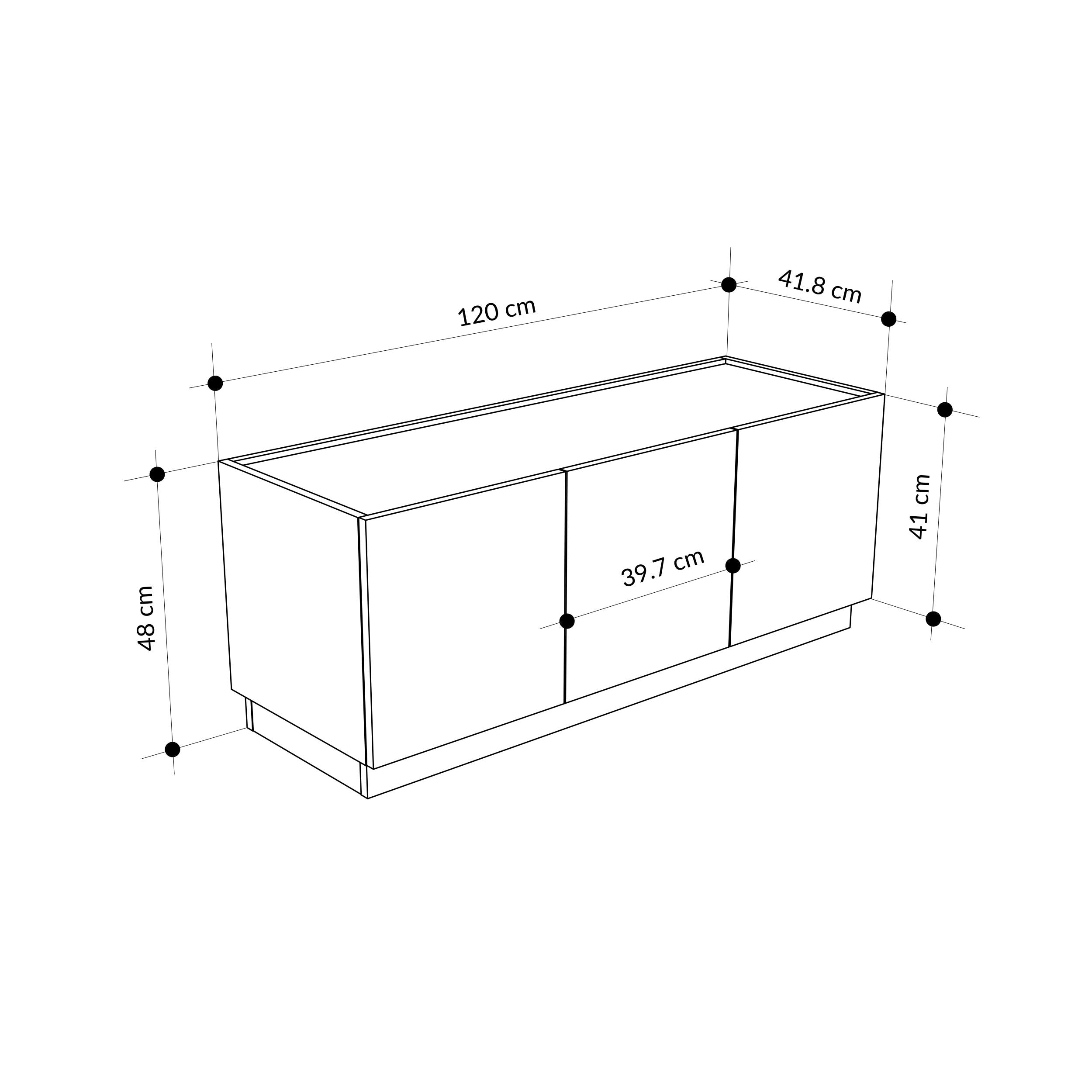 Meuble TV Dione effet chêne et travertin 120 cm