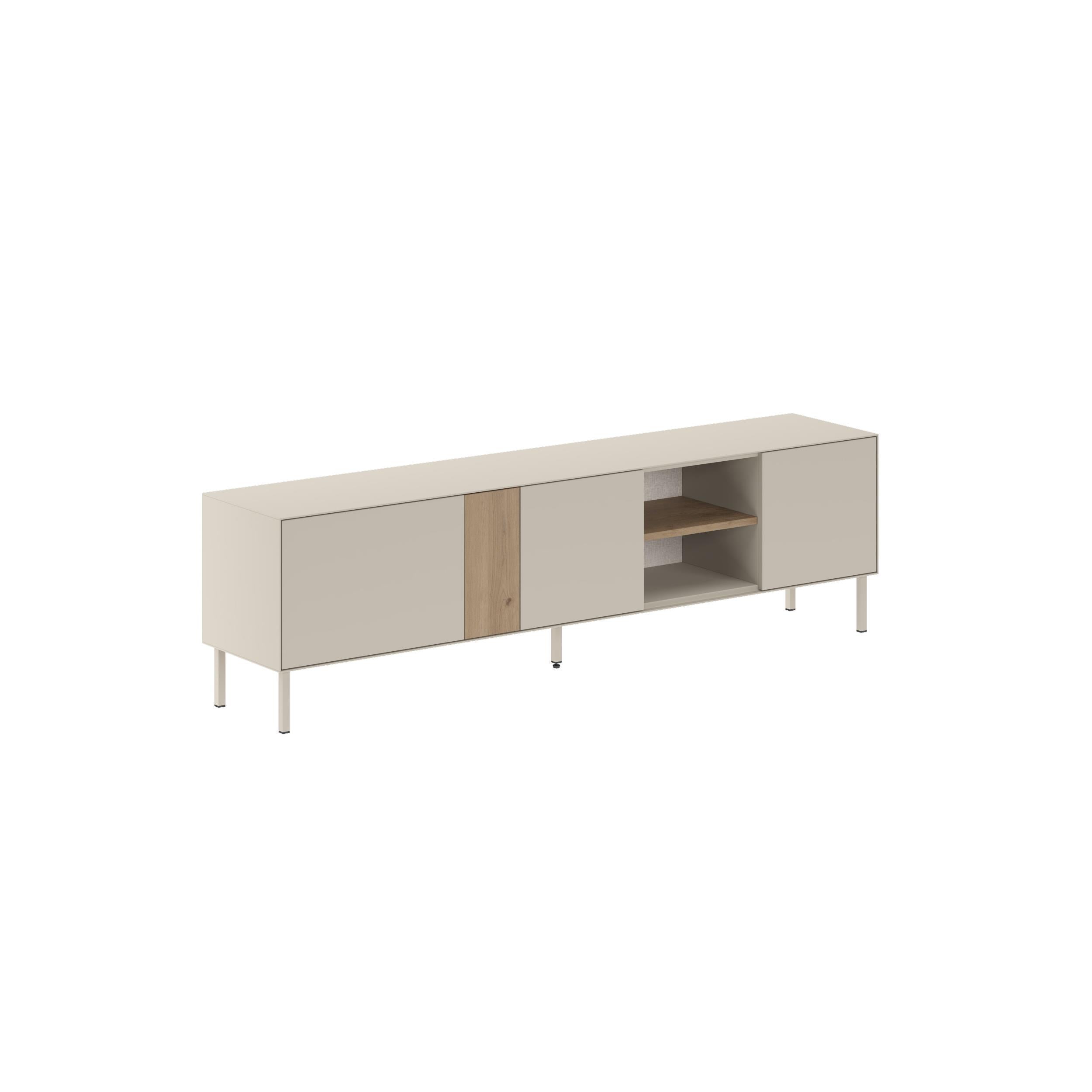 Decortieliving - Vena Tv Unit 3 Doors-Open Shelves 180 cm