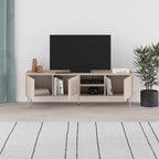 Decortieliving - Inca Modern TV Stand with Laser-Cut Door Sonoma Oak 164 cm