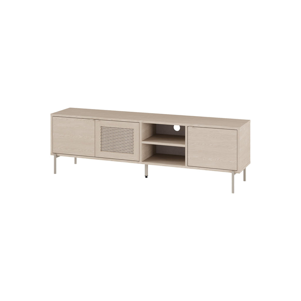 Decortieliving - Inca Modern TV Stand with Laser-Cut Door Sonoma Oak 164 cm