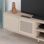 Decortieliving - Inca Modern TV Stand with Laser-Cut Door Sonoma Oak 164 cm