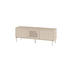 Decortieliving - Inca Modern TV Stand with Laser-Cut Door Sonoma Oak 140 cm