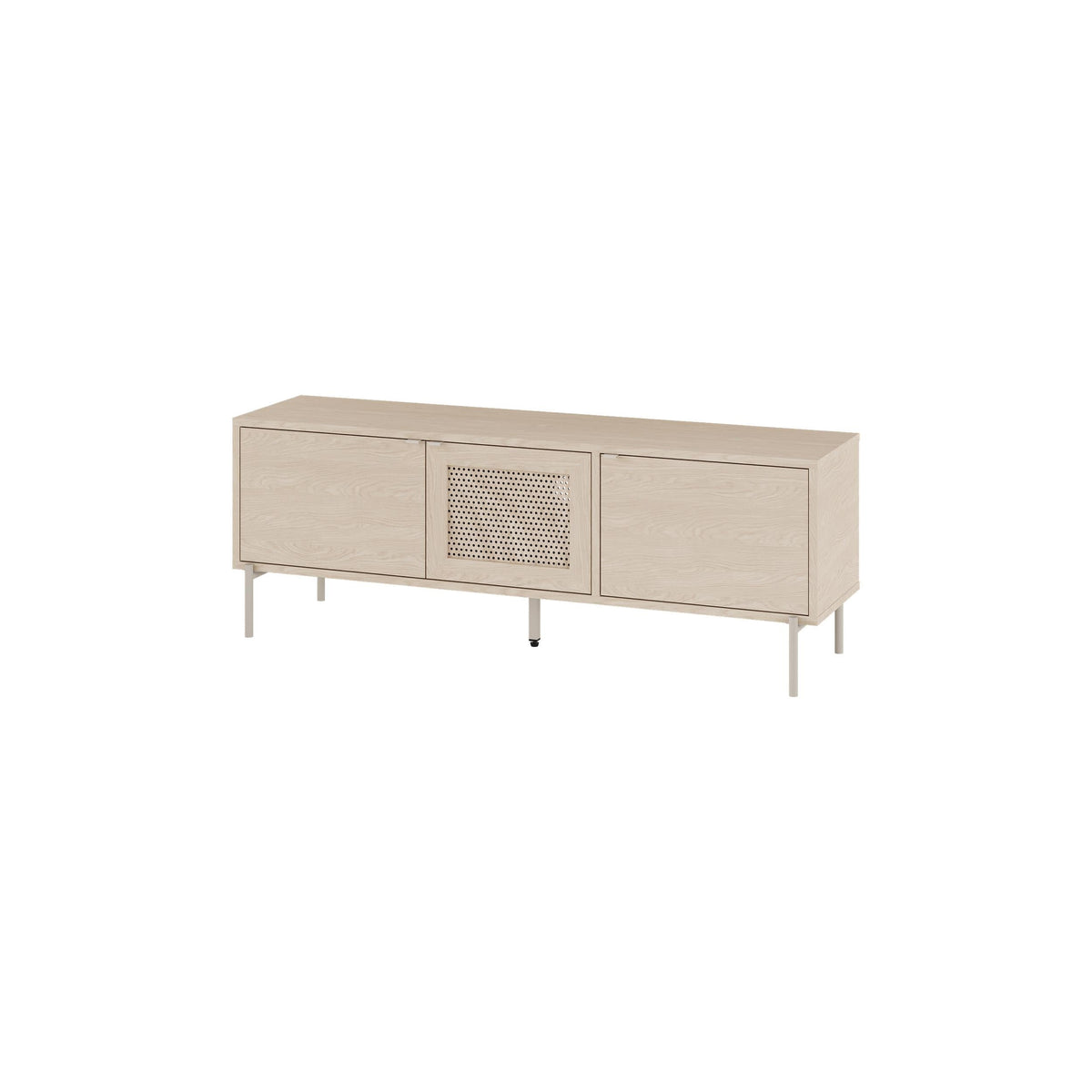 Decortieliving - Inca Modern TV Stand with Laser-Cut Door Sonoma Oak 140 cm