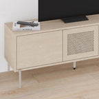 Decortieliving - Inca Modern TV Stand with Laser-Cut Door Sonoma Oak 140 cm