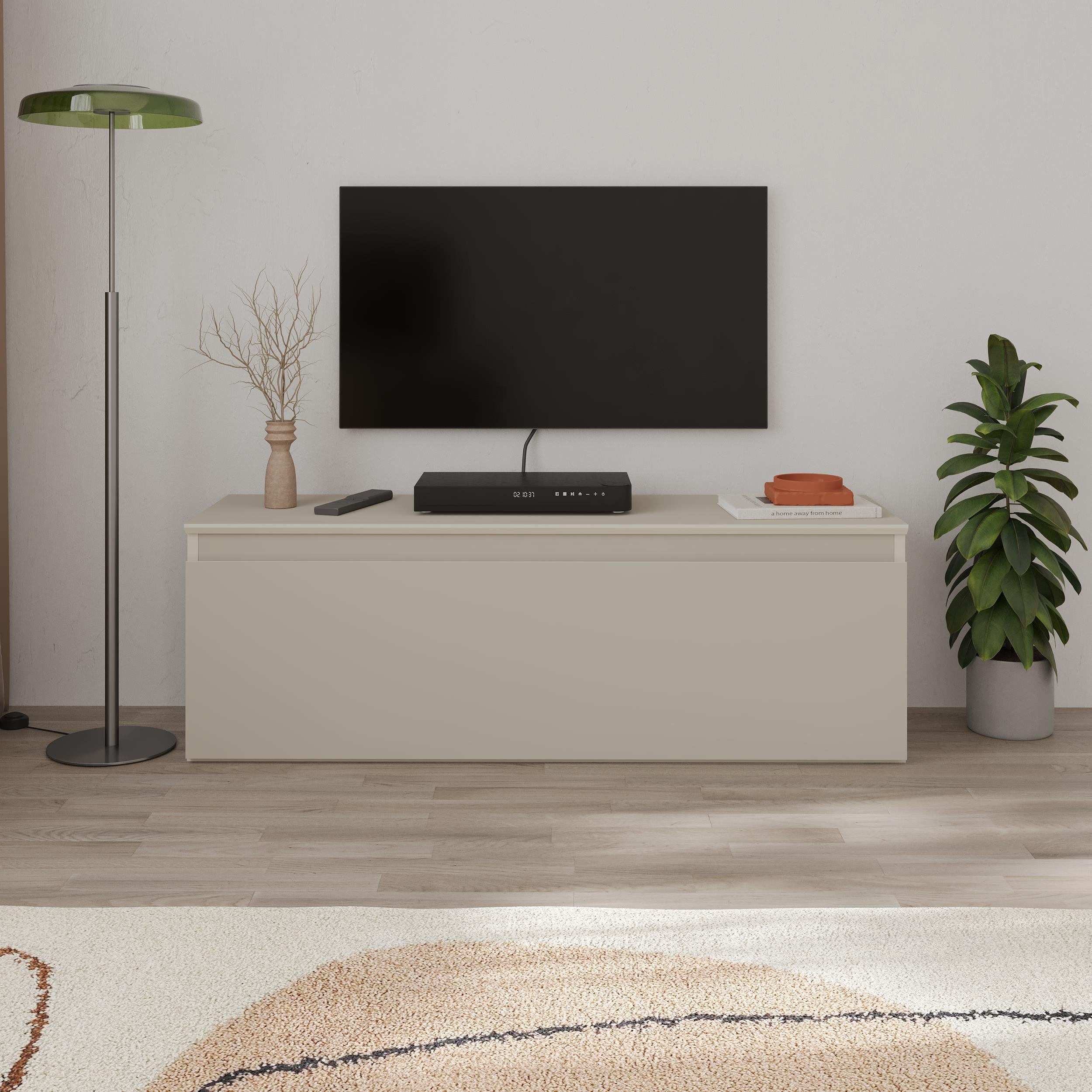 Meuble TV bas moderne Sunset avec rangement