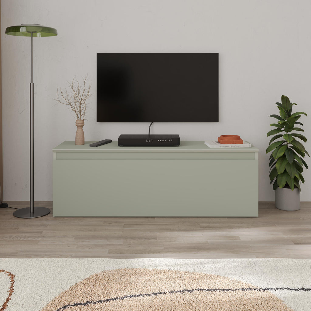 Meuble TV bas moderne Sunset avec rangement