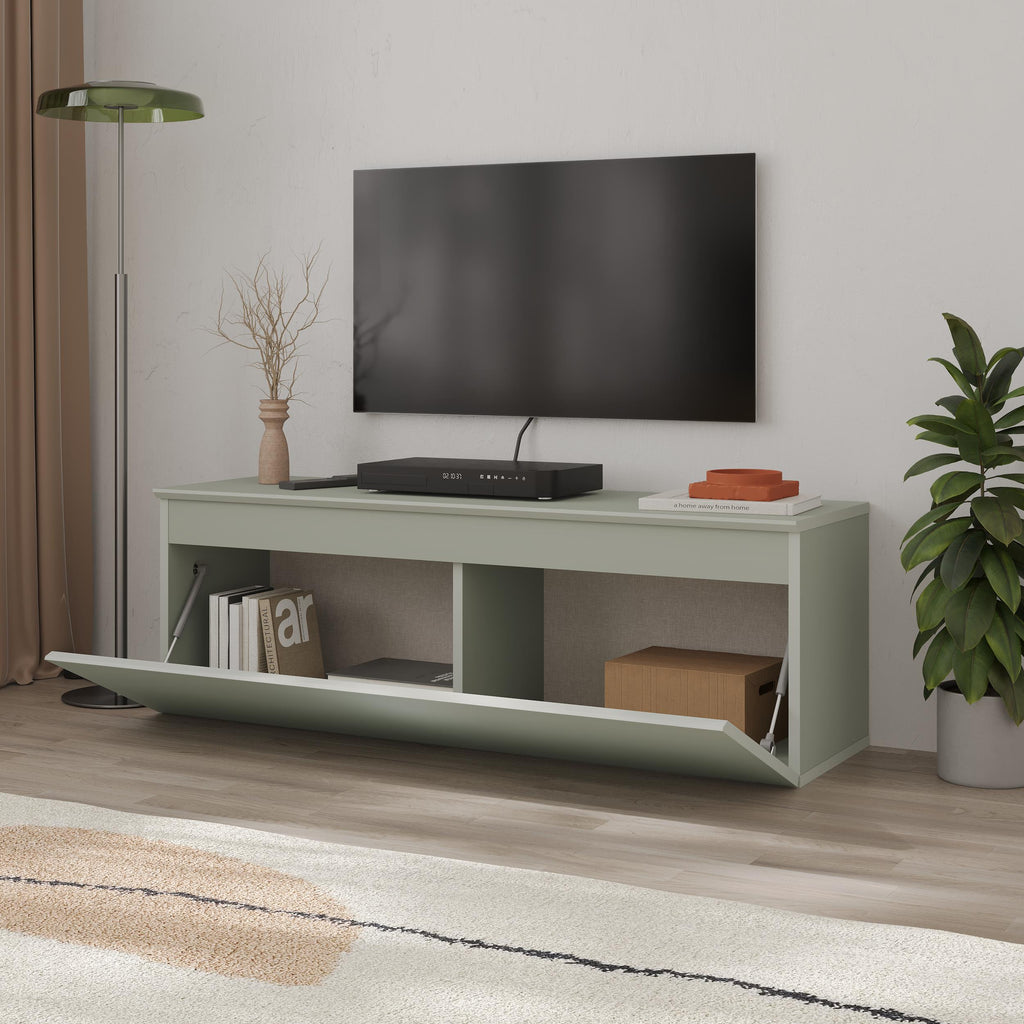Meuble TV bas moderne Sunset avec rangement