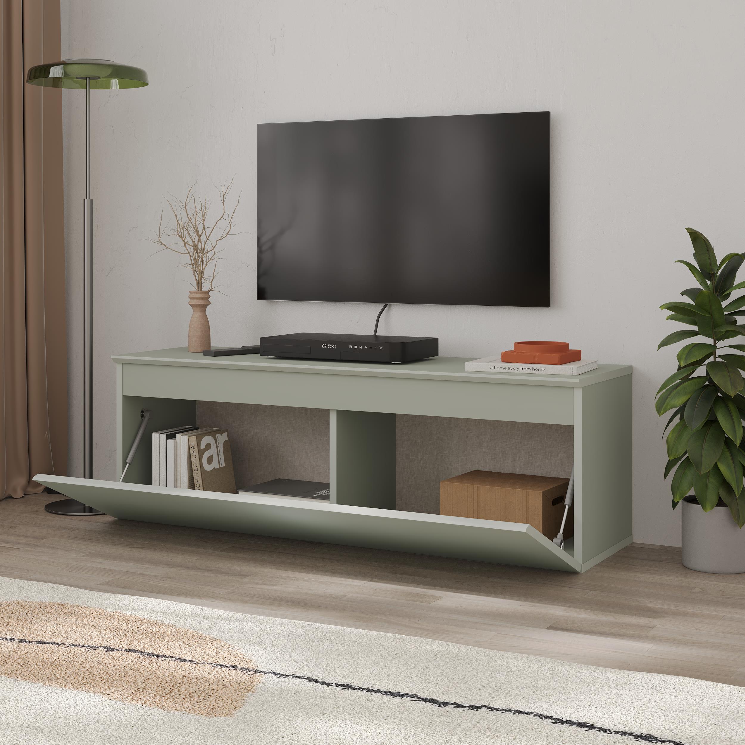 Meuble TV bas moderne Sunset avec rangement