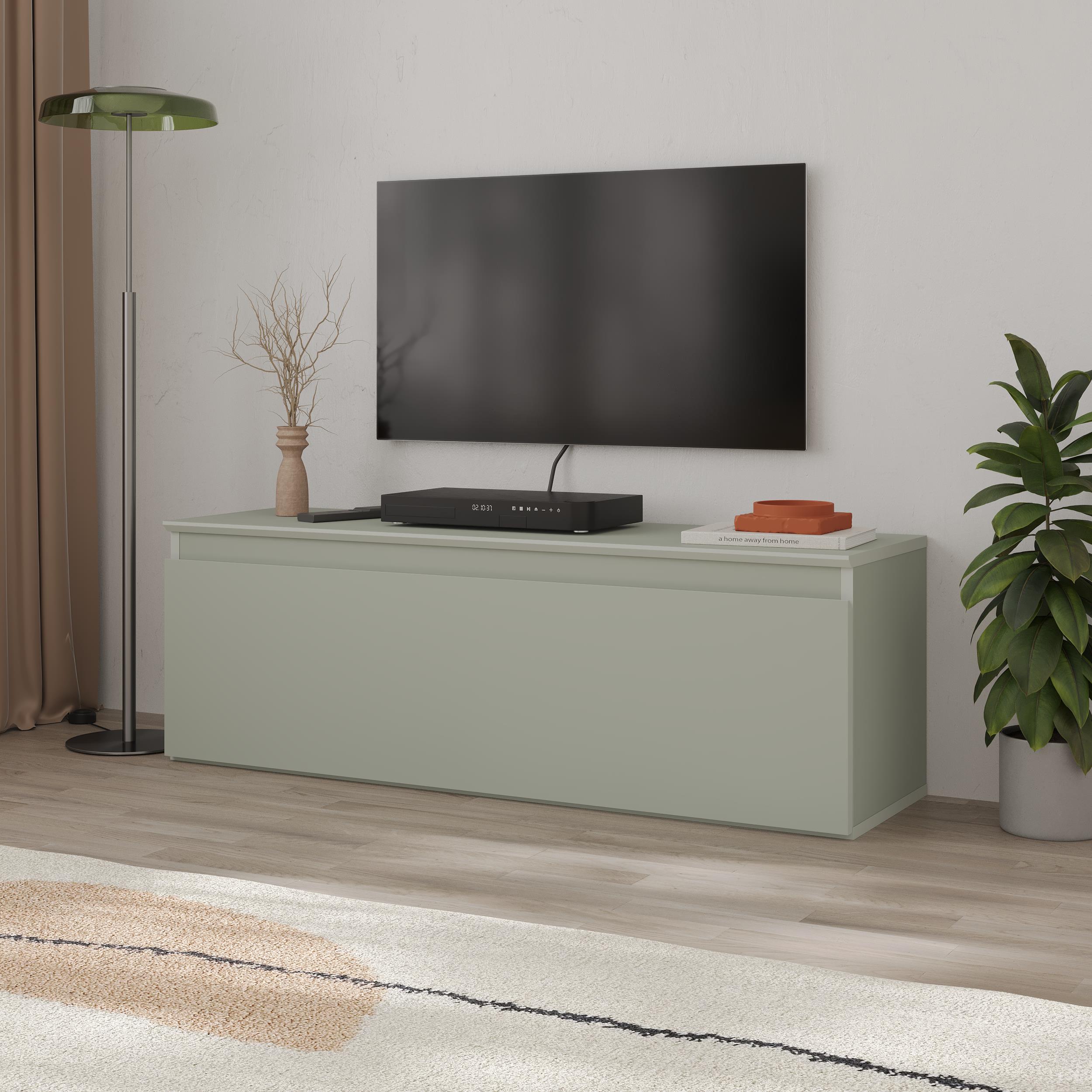 Meuble TV bas moderne Sunset avec rangement