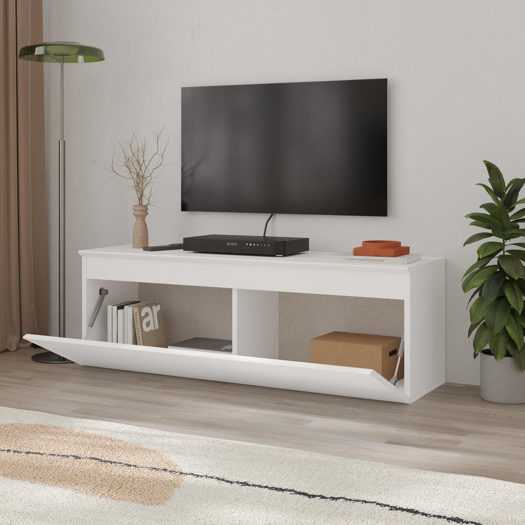 Meuble TV bas moderne Sunset avec rangement