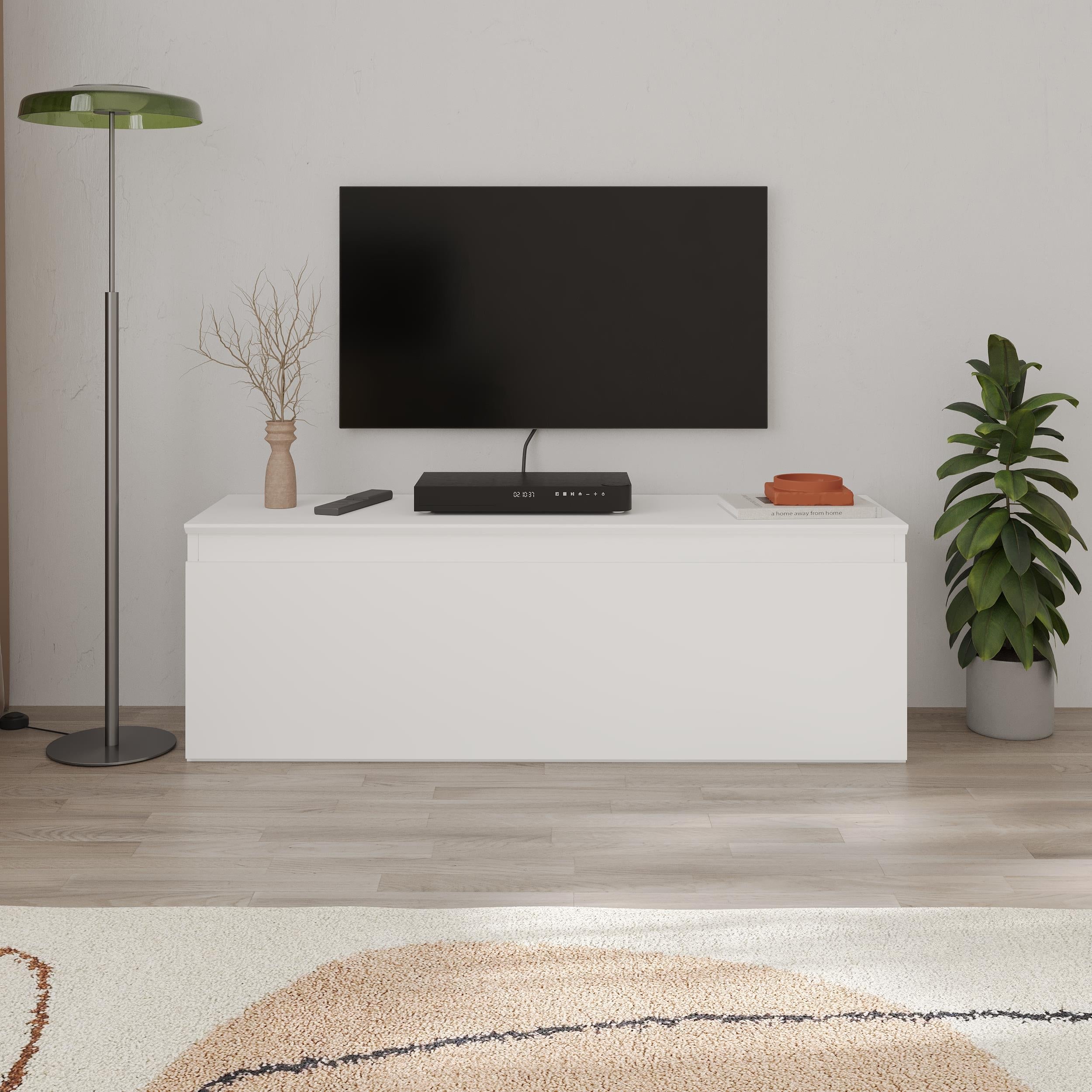 Meuble TV bas moderne Sunset avec rangement