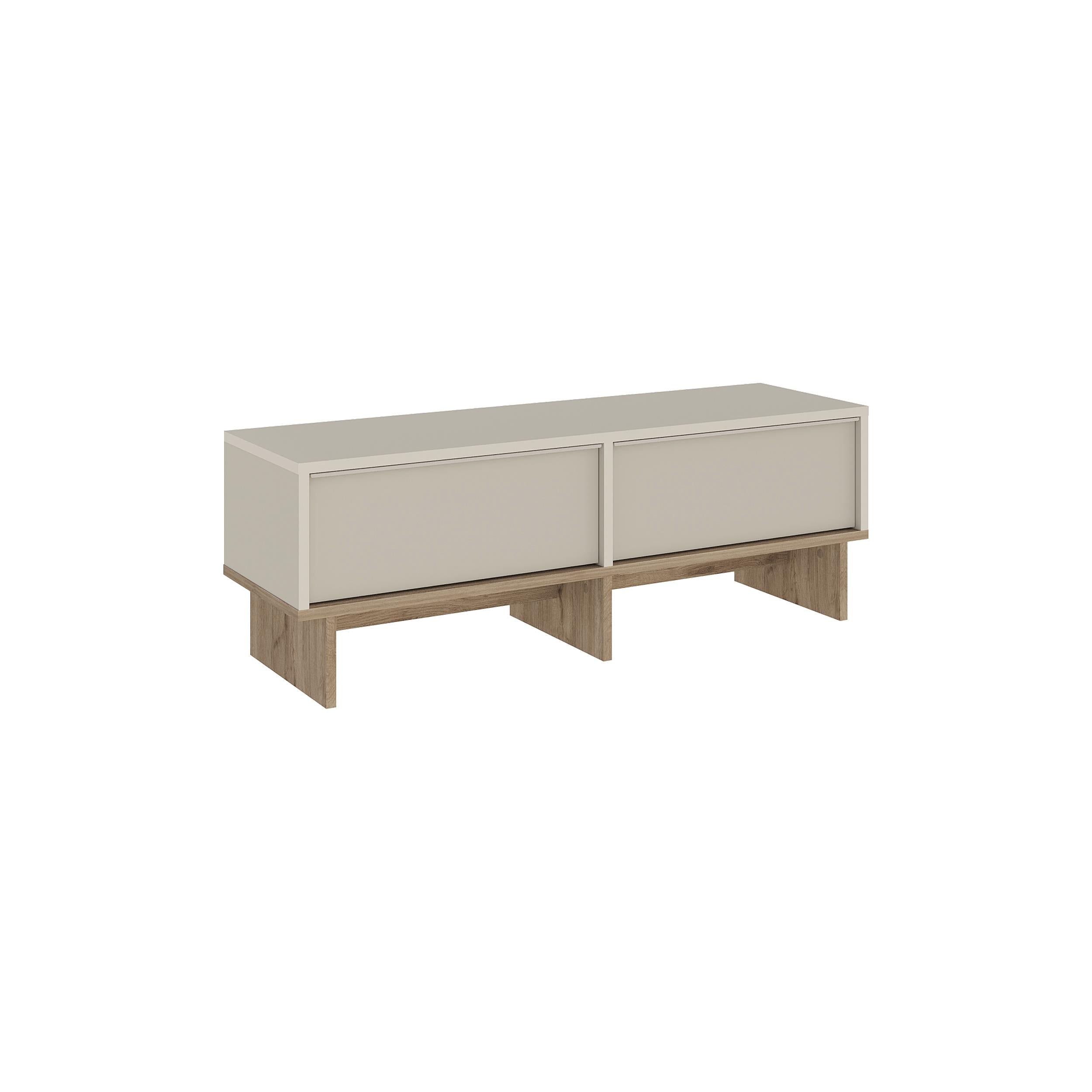 Meuble TV moderne Yuki avec rangement, 118 cm