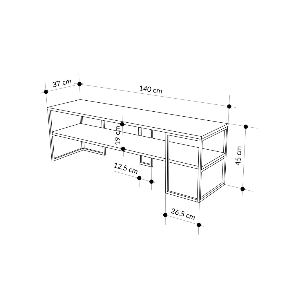 Decortieliving - Black Friday Tv Unit 140 cm
