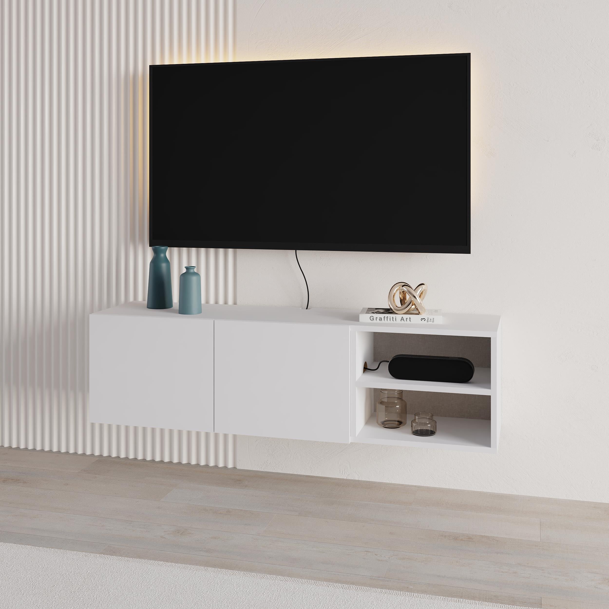 Meuble TV Conrad – Pour téléviseurs jusqu'à 50 pouces – Centre de divertissement mural