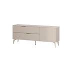Decortieliving - Jaden TV Unit 2 Drawers 1 Door Sandstone 150 x 35 x 61 cm