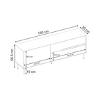 Decortieliving - Arch Modern Tv Unit 150cm