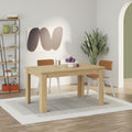 Table à manger extensible moderne Tolmen – Chêne Saphir - 140/190 cm