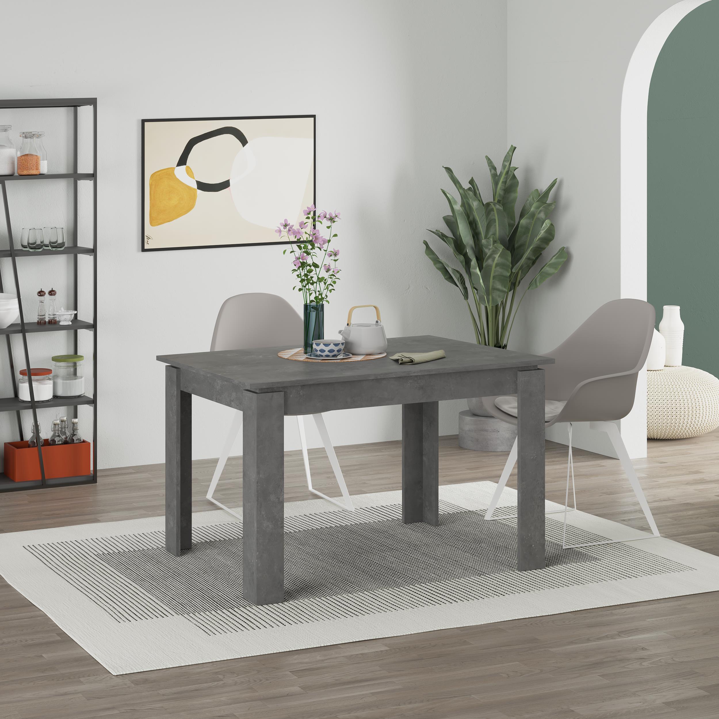 Table à manger extensible Tolmen – Table à manger moderne 120/170 cm