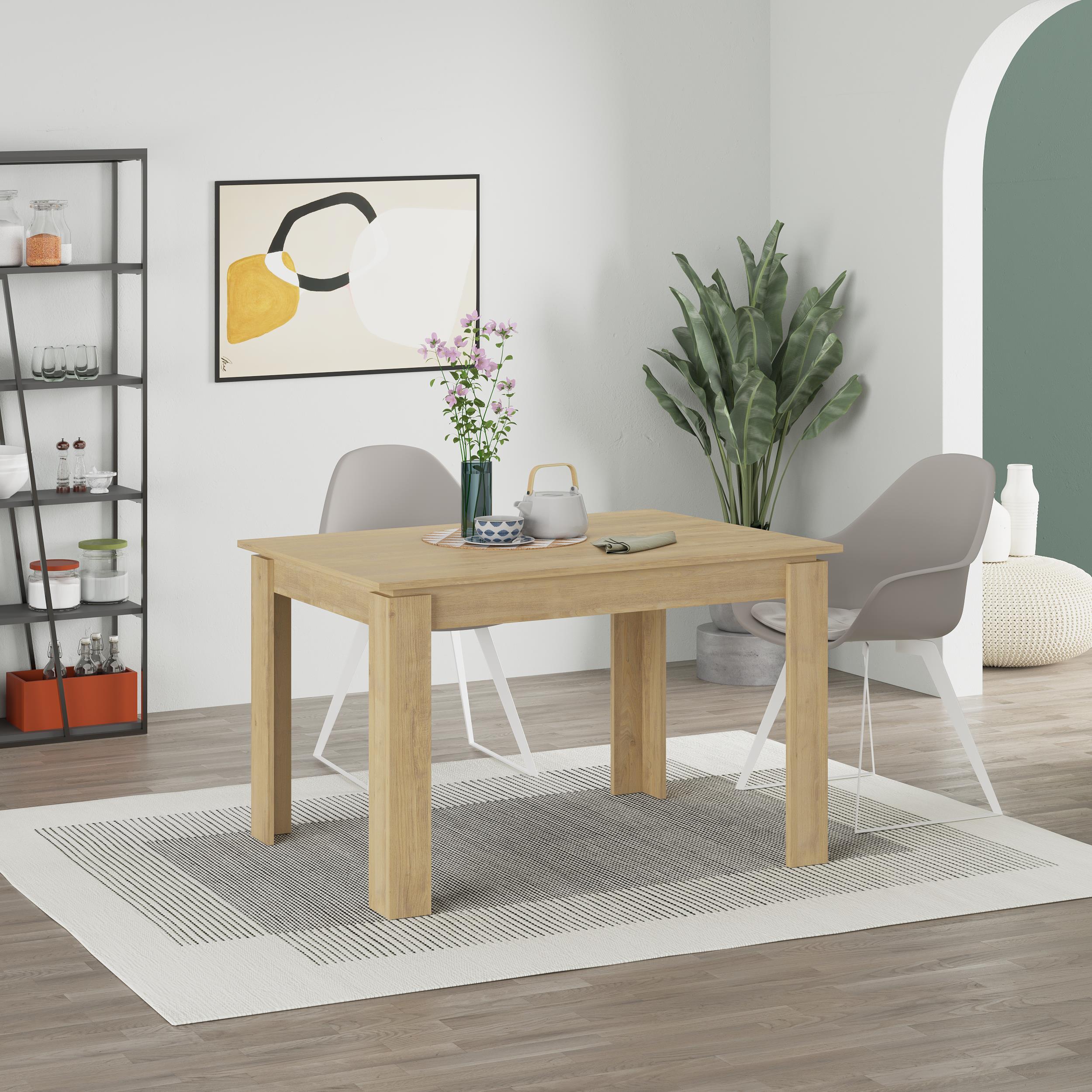 Table à manger extensible Tolmen – Table à manger moderne 120/170 cm