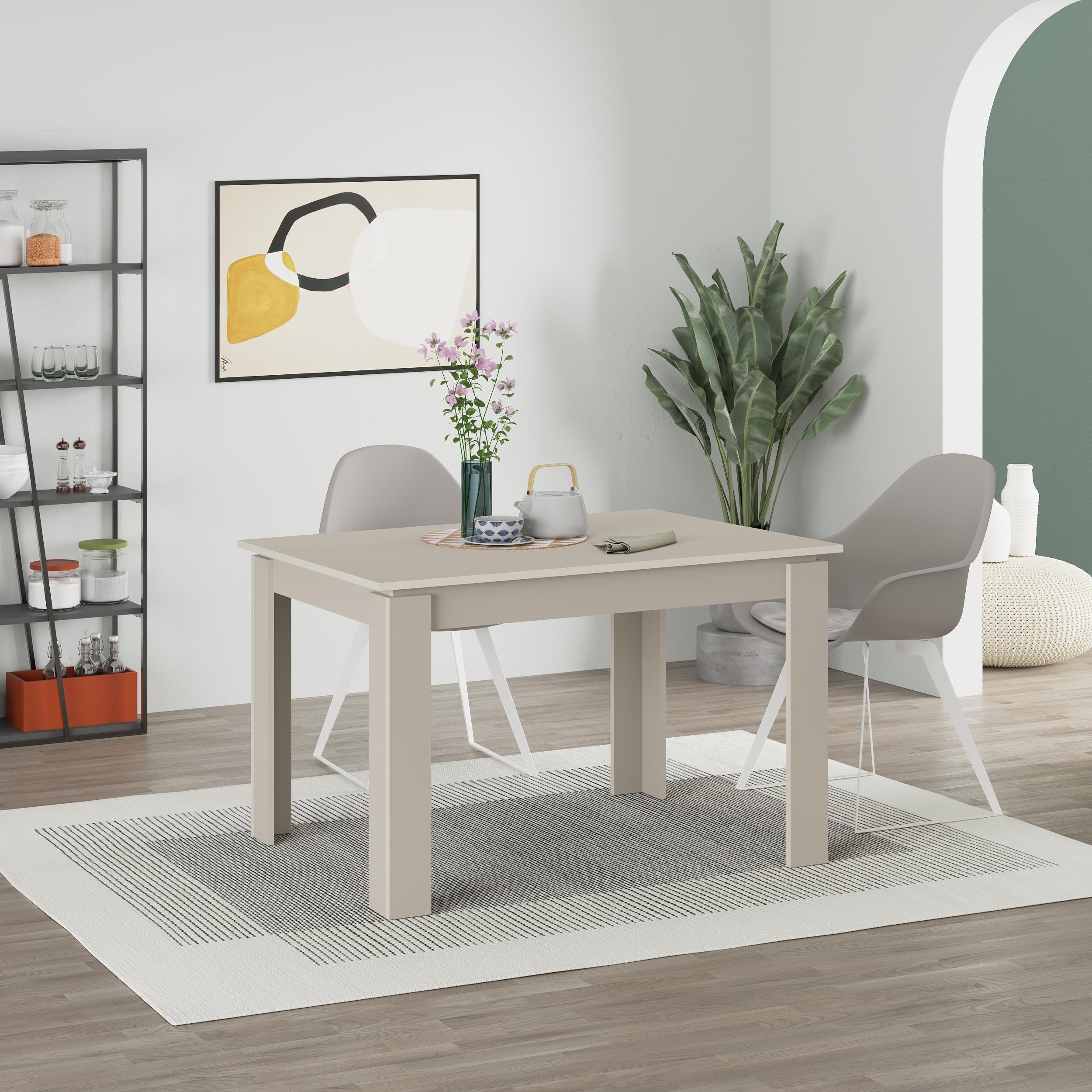 Table à manger extensible Tolmen – Table à manger moderne 120/170 cm