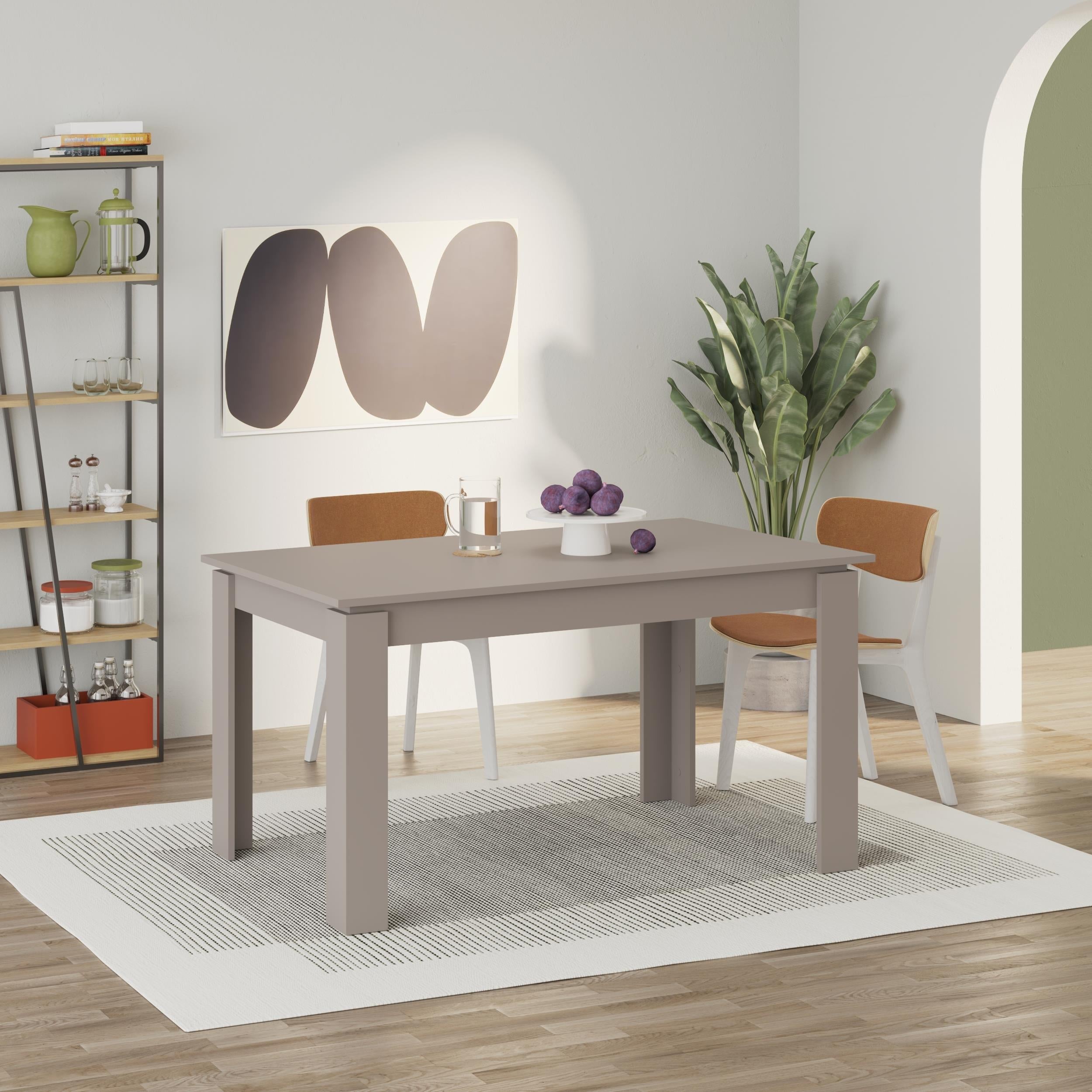 Table à manger extensible Tolmen – Mocha clair – 120/170 cm Table à manger moderne