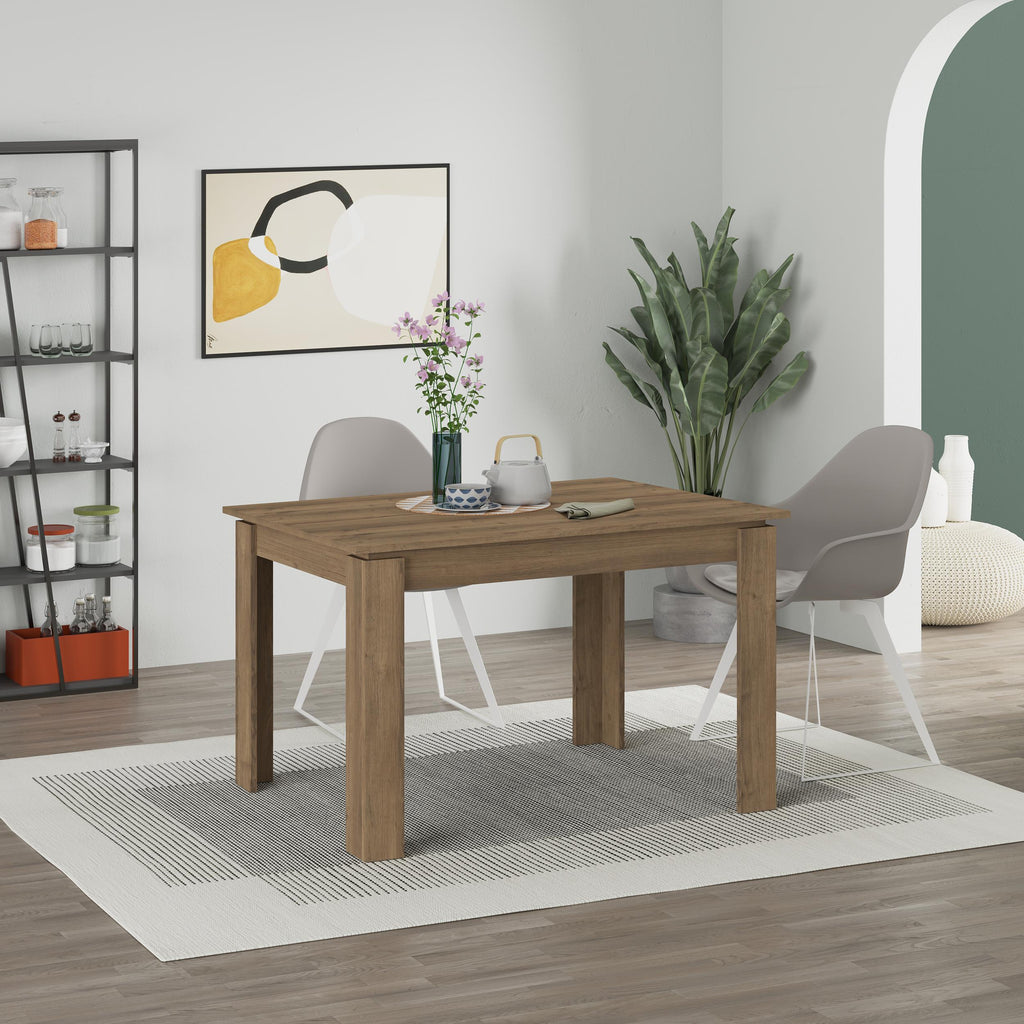 Table à manger extensible Tolmen – Chêne foncé - 120/170 cm Table à manger moderne