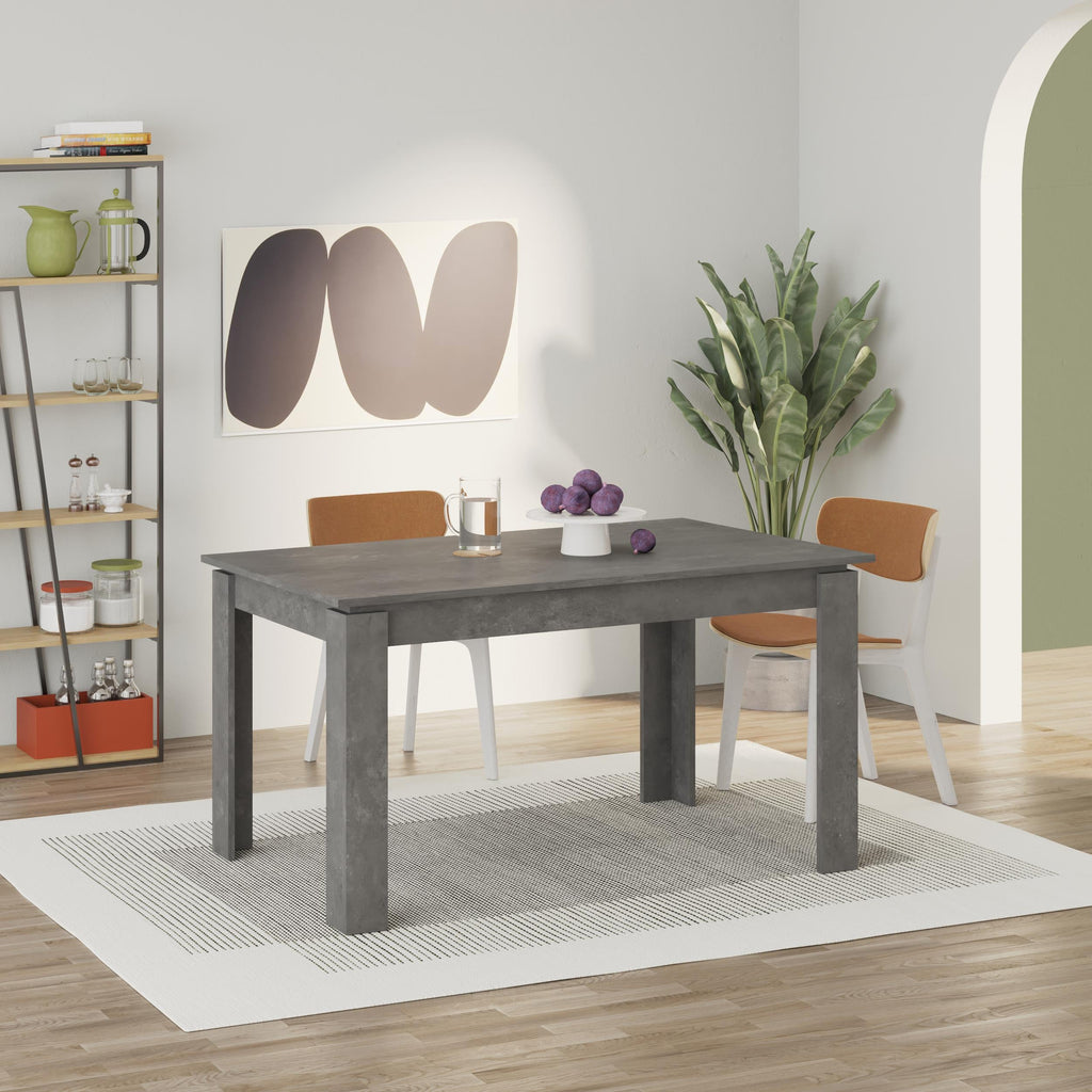 Table à manger extensible moderne Tolmen – Gris rétro - 140/190 cm