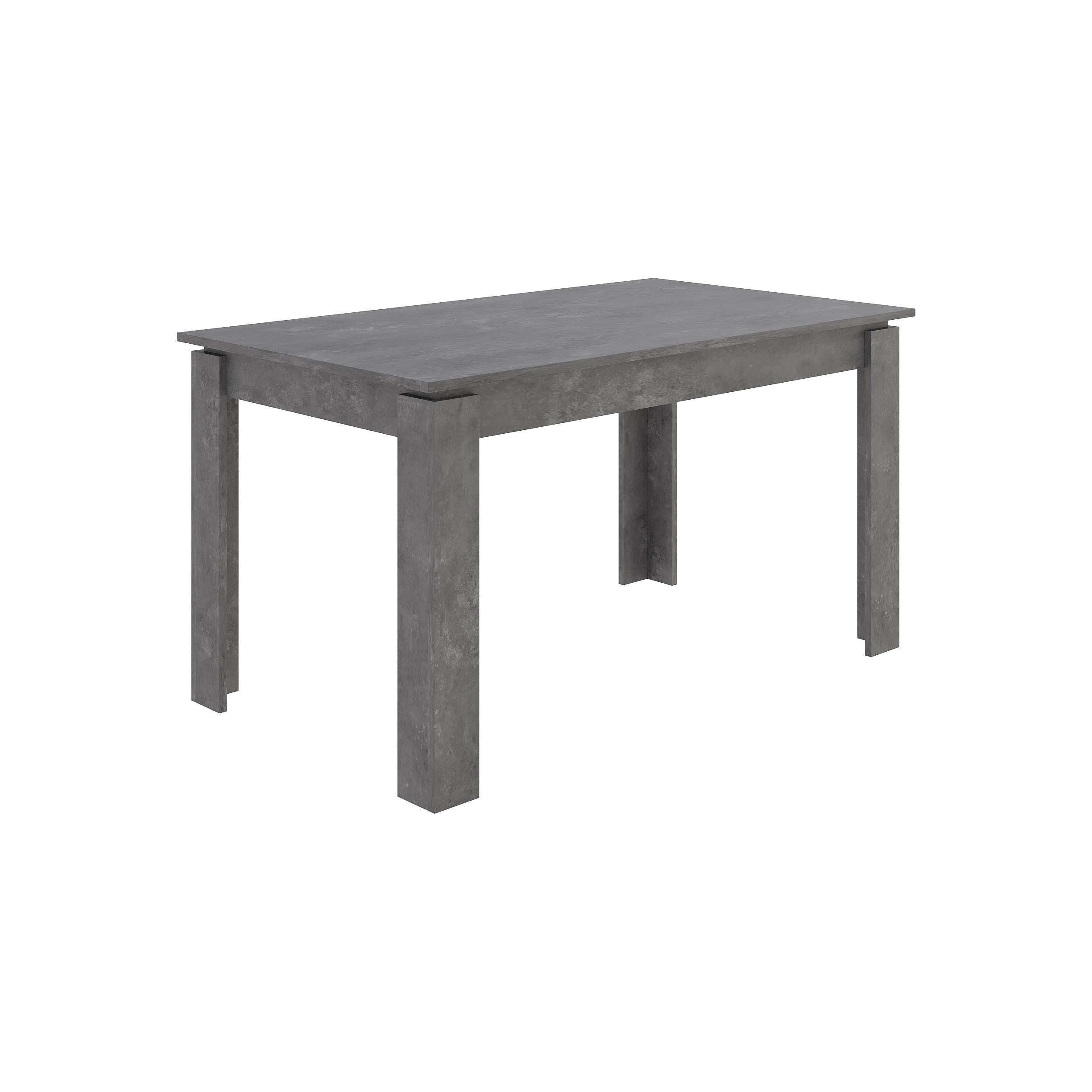Table à manger extensible moderne Tolmen – Gris rétro - 140/190 cm