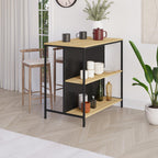 Decortieliving - Detroit Bar Table – 100cm with Shelves