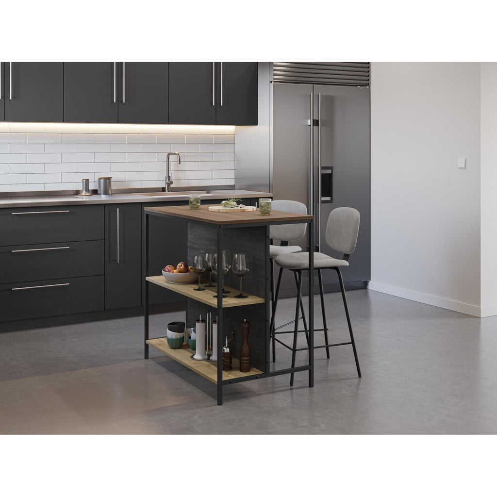 Table de bar Detroit – 100 cm avec étagères