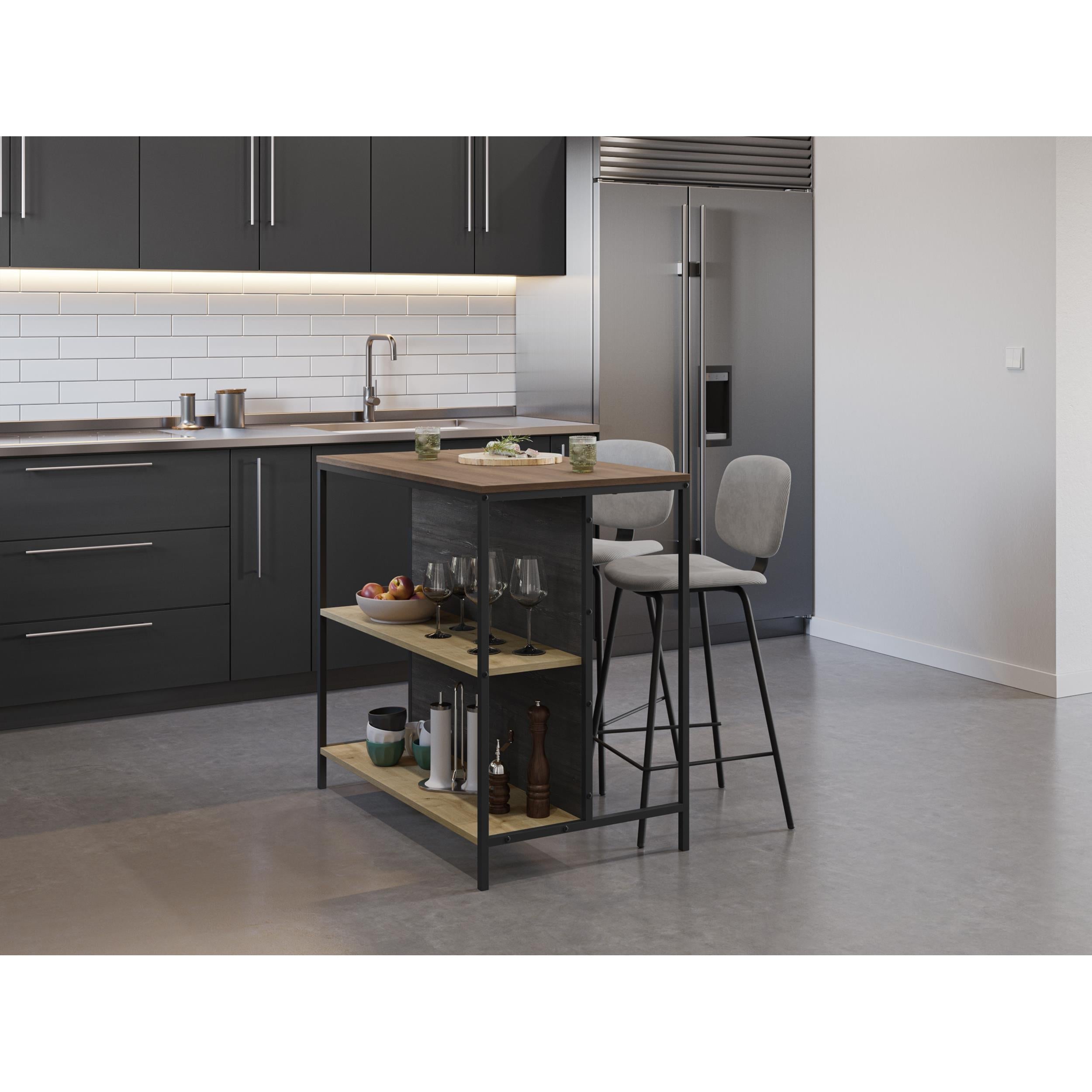 Table de bar Detroit – 100 cm avec étagères