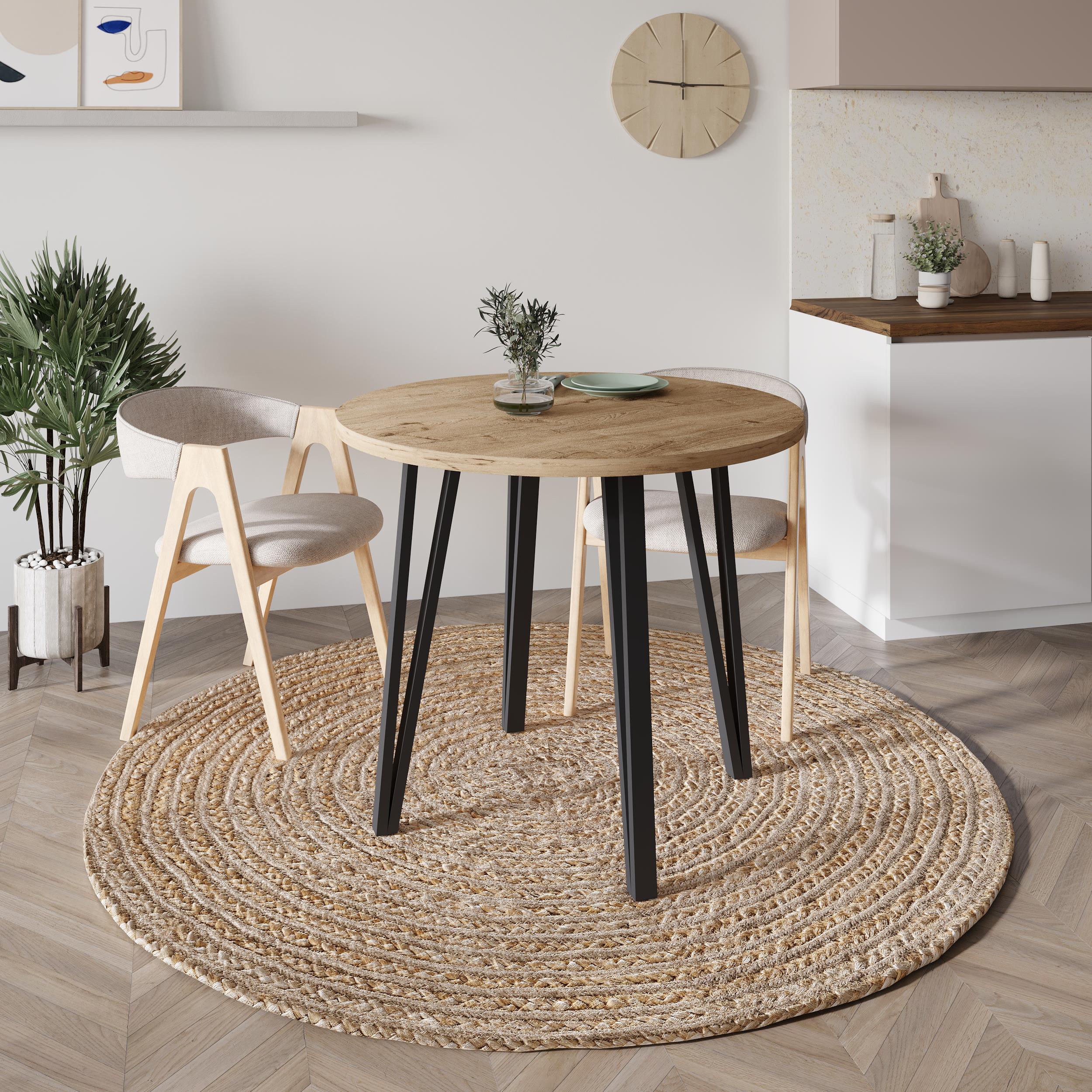 Table à manger ronde Xana moderne – 4 places