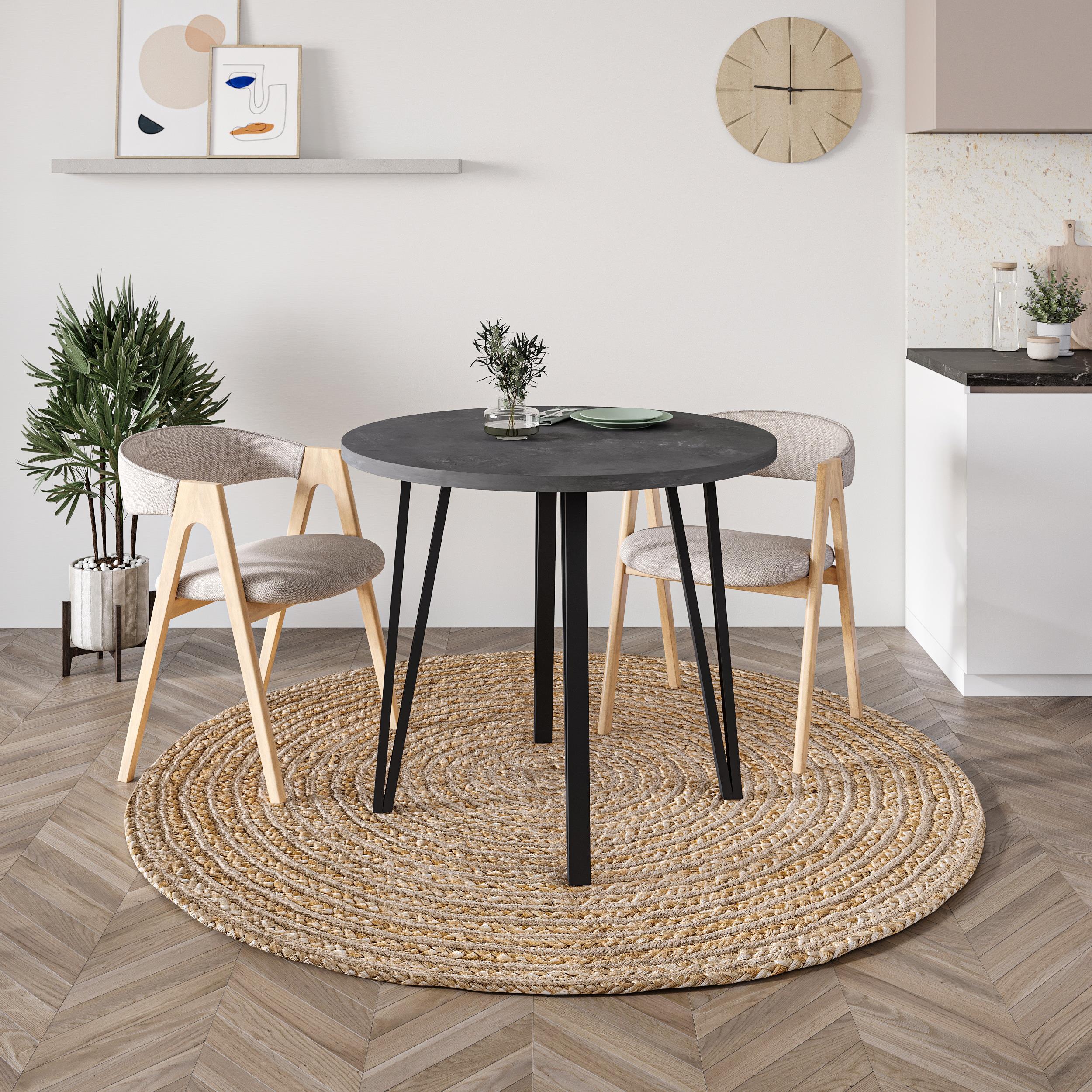 Table à manger ronde Xana moderne – 4 places