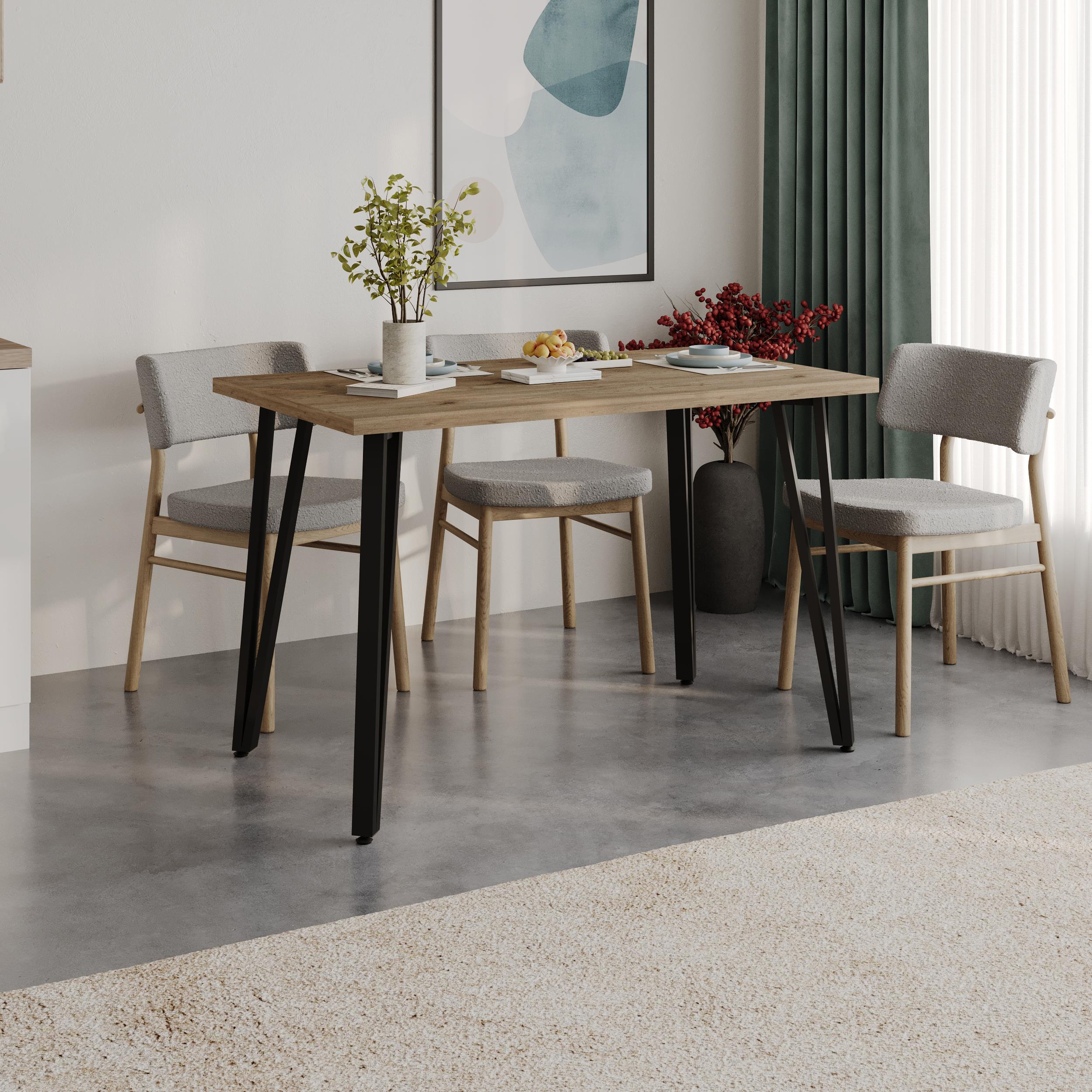 Table à manger moderne Xana 4 places 120cm