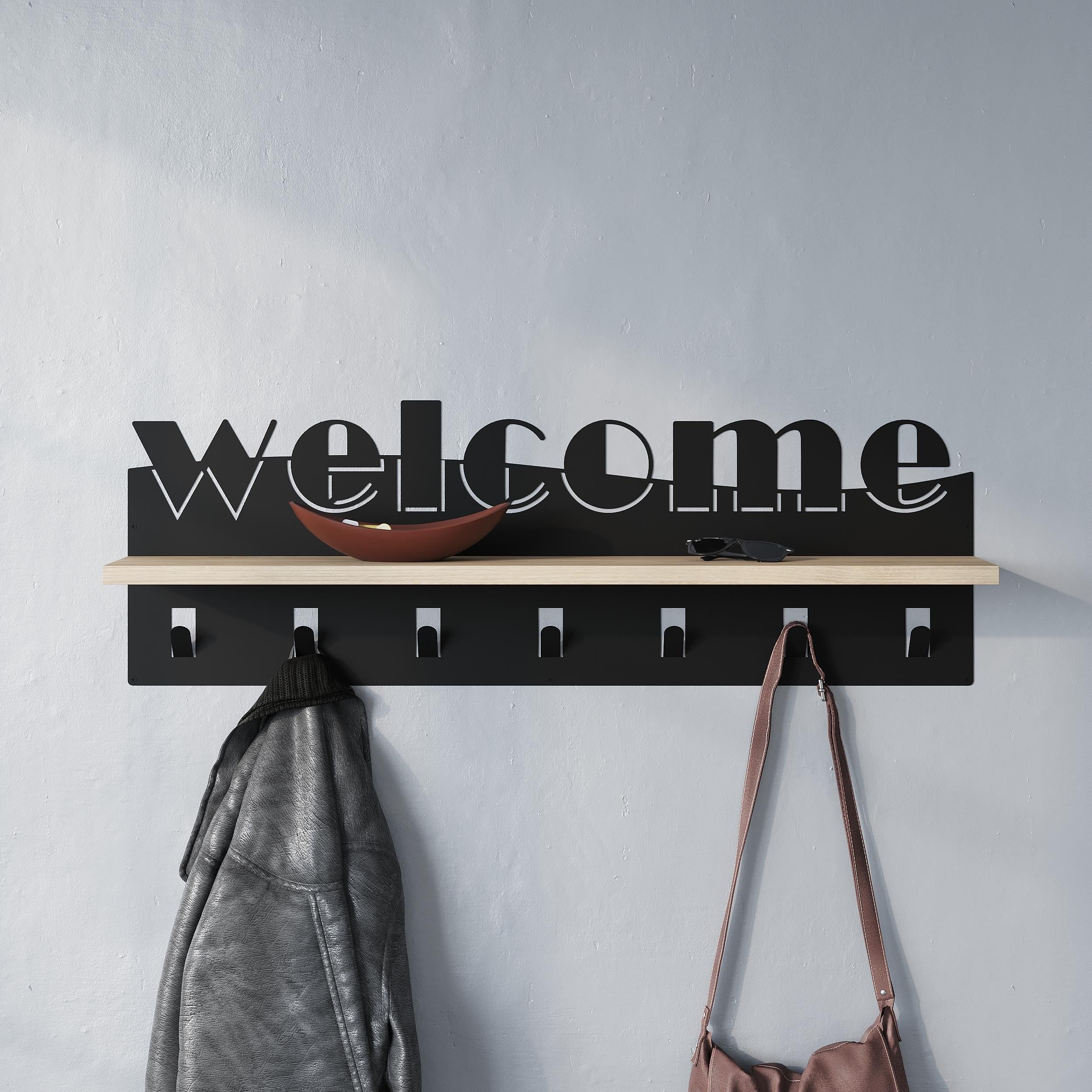 Decortieliving - Welcome Hallway Coat Hanger Rack