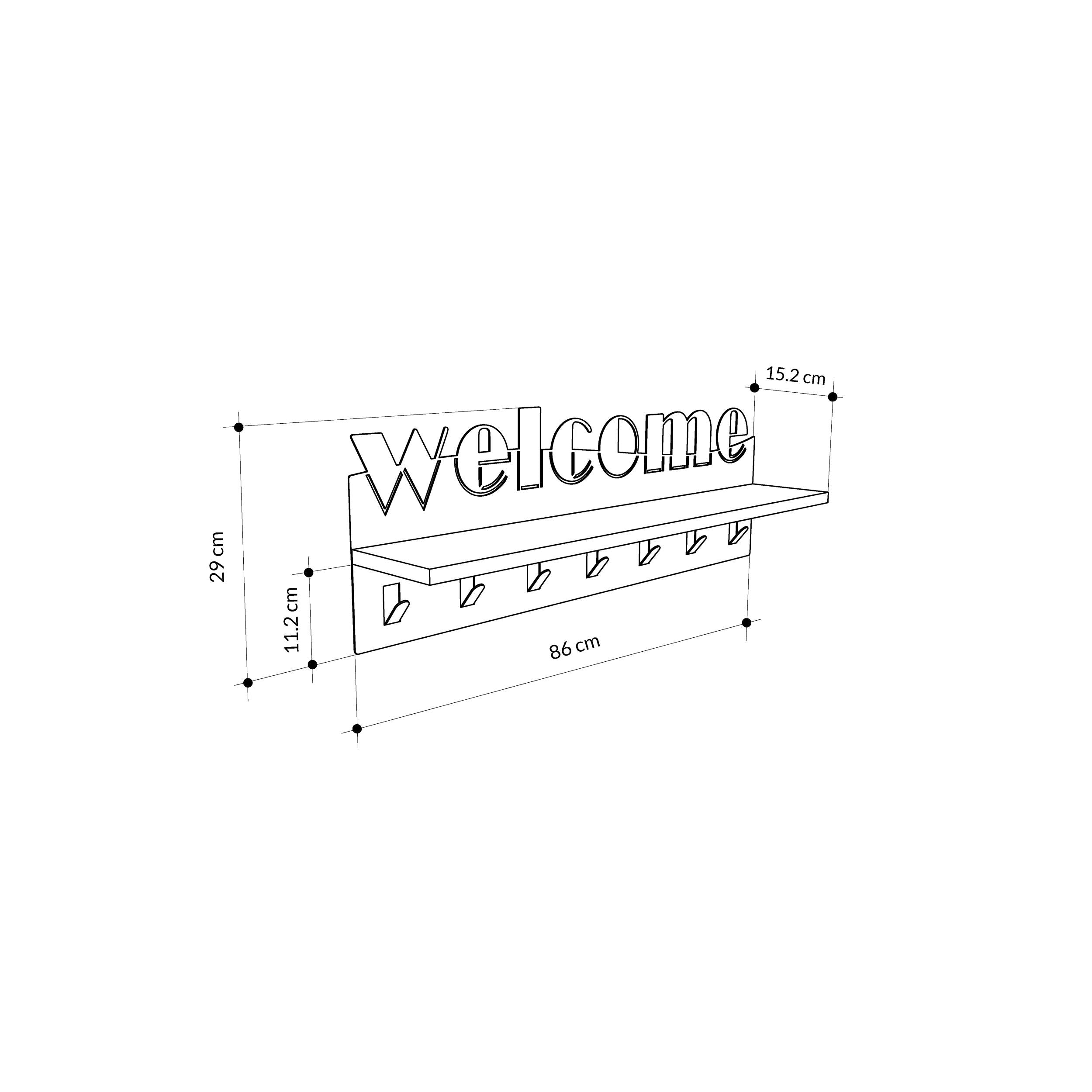 Decortieliving - Welcome Hallway Coat Hanger Rack