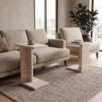 Decortieliving - Nero C-Shaped 2-Part Side Table Set