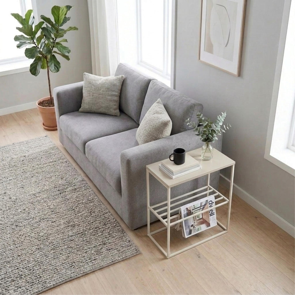 Table d'appoint Teno avec étagère de rangement